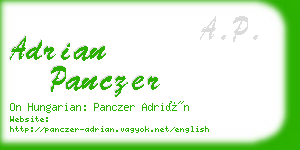 adrian panczer business card